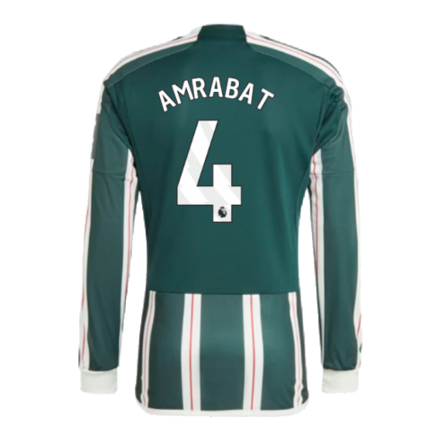 2023-2024 Man Utd Long Sleeve Away Shirt (Amrabat 4)