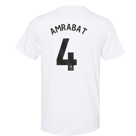 2023-2024 Man Utd Training Tee (White) (Amrabat 4)