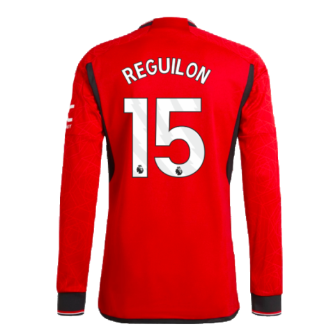 2023-2024 Man Utd Authentic Long Sleeve Home Shirt (Reguilon 15)
