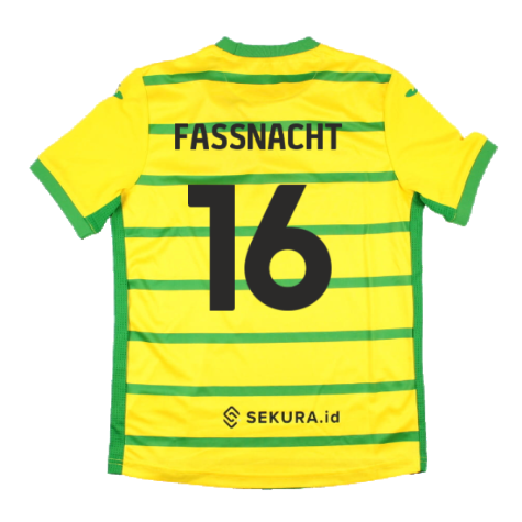 2023-2024 Norwich City Home Shirt (Kids) (Fassnacht 16)