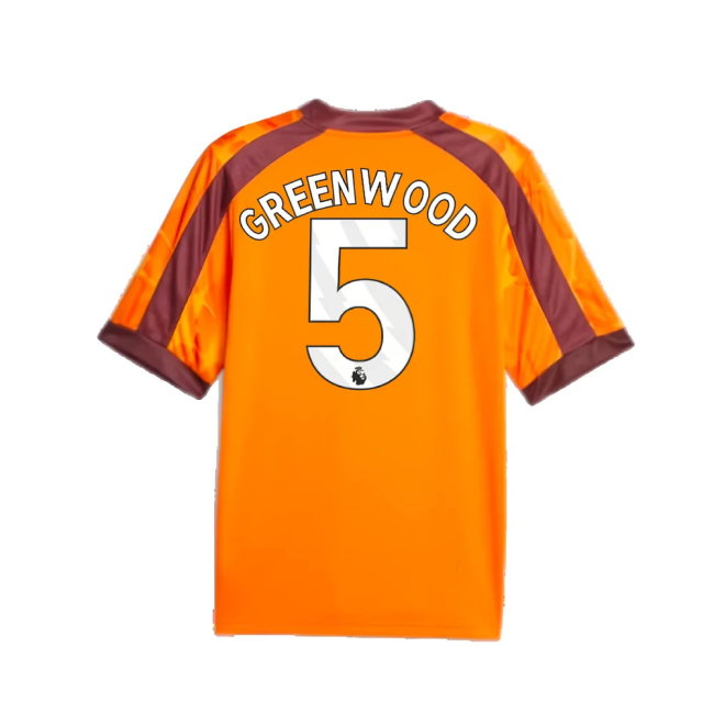2023-2024 Manchester City eSports Jersey (Orange) (Greenwood 5)
