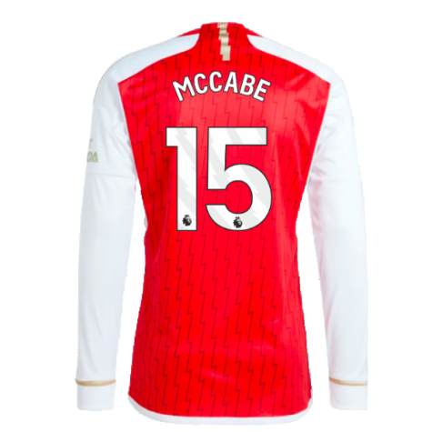 2023-2024 Arsenal Long Sleeve Home Shirt (McCabe 15)