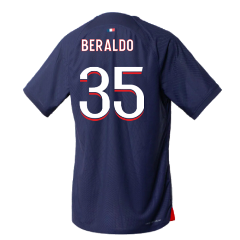 2023-2024 PSG Home Match Authentic Shirt (Beraldo 35)