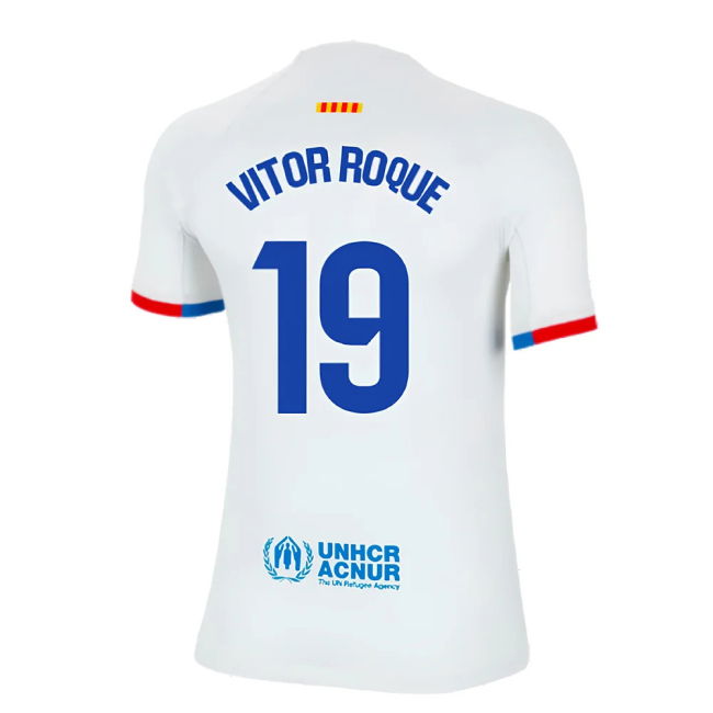 2023-2024 Barcelona Away Shirt (Kids) (Vitor Roque 19)