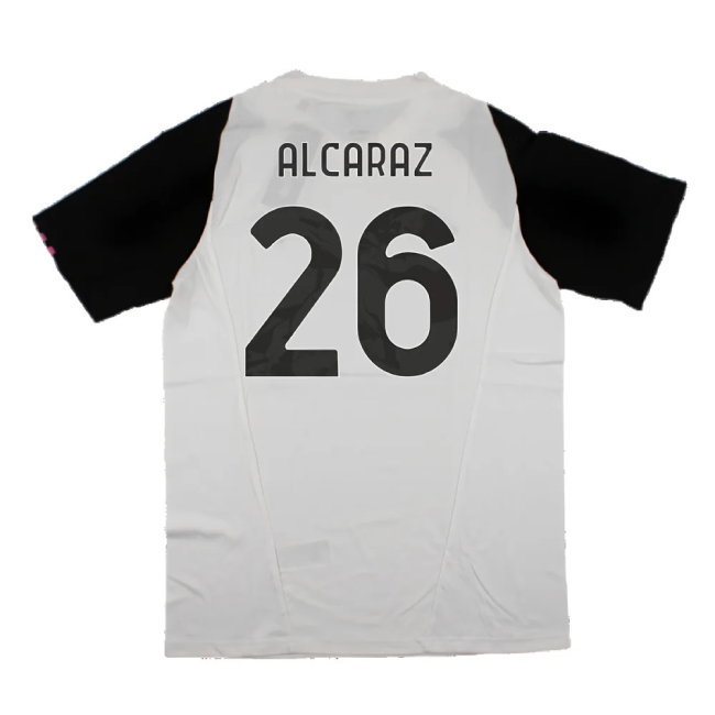 2023-2024 Juventus Cotton Tee (White) (Alcaraz 26)