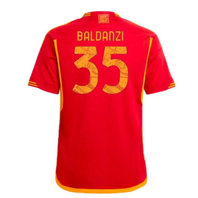 2023-2024 Roma Home Shirt (Kids) (Baldanzi 35)