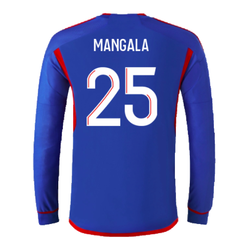 2023-2024 Olympique Lyon Long Sleeve Away Shirt (Mangala 25)