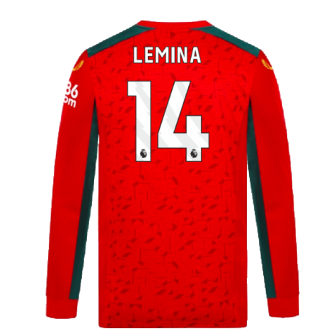 2023-2024 Wolves Long Sleeve Away Shirt (Lemina 14)