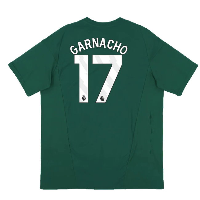 2023-2024 Man Utd Training Tee (Green) (Garnacho 17)