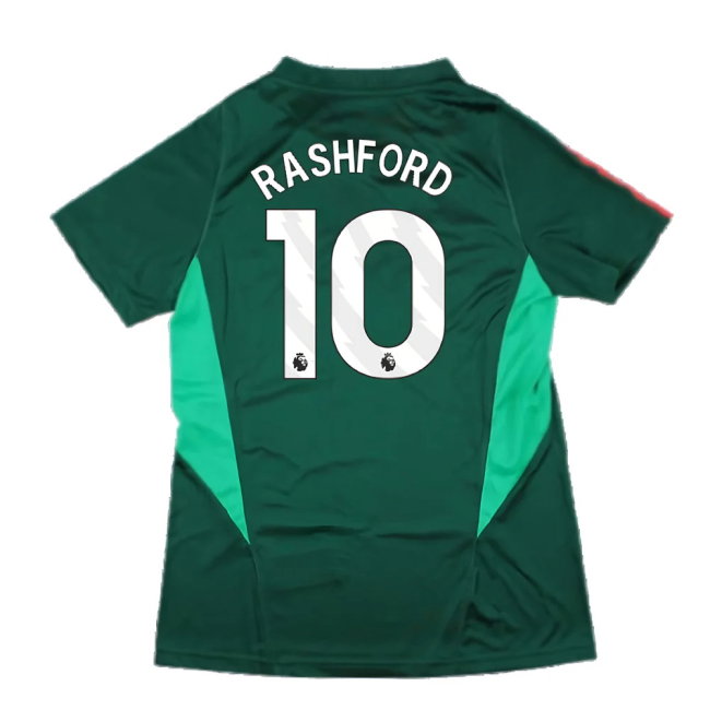 2023-2024 Man Utd Training Shirt (Green) - Ladies (Rashford 10)