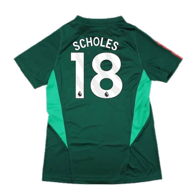 2023-2024 Man Utd Training Shirt (Green) - Ladies (Scholes 18)