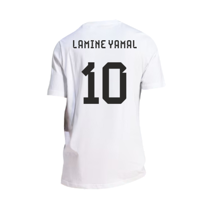 2024-2025 Spain DNA Graphic Tee (White) (Lamine Yamal 10)