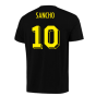 2023-2024 Borussia Dortmund FtblCore AOP Tee (Black) (Sancho 10)