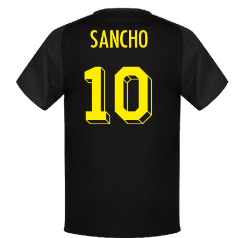 2023-2024 Borussia Dortmund Casuals Tee (Black) (Sancho 10)