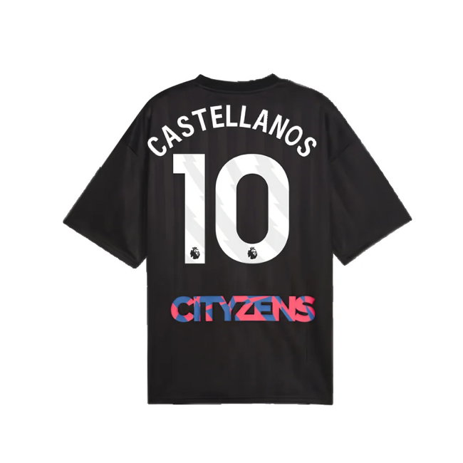 2023-2024 Man City FtblNrgy Jersey (Black) (Castellanos 10)