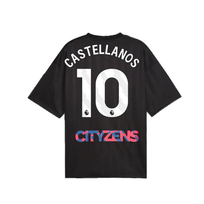 2023-2024 Man City FtblNrgy Jersey (Black) (Castellanos 10)