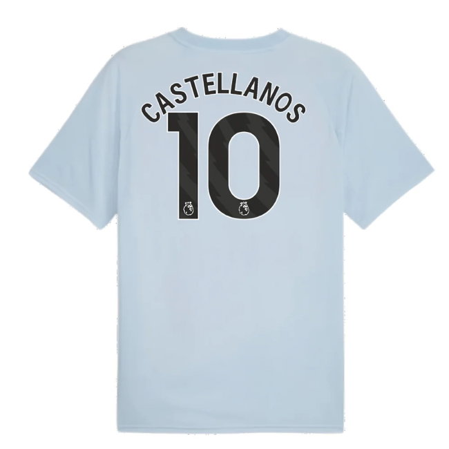 2023-2024 Man City Prematch SS Jersey (Silver Sky) (Castellanos 10)