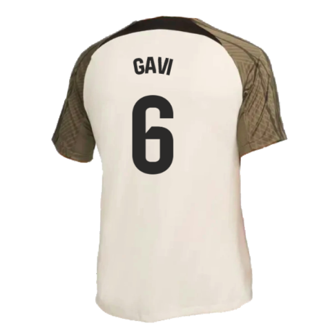 2023-2024 Barcelona Dri-Fit Strike Training Shirt (Grey) (Gavi 6)
