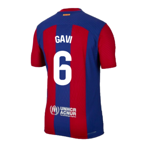 2023-2024 Barcelona Authentic Home Shirt (Gavi 6)