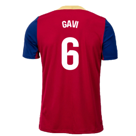 2023-2024 Barcelona Strike Training Shirt (Red) (Gavi 6)