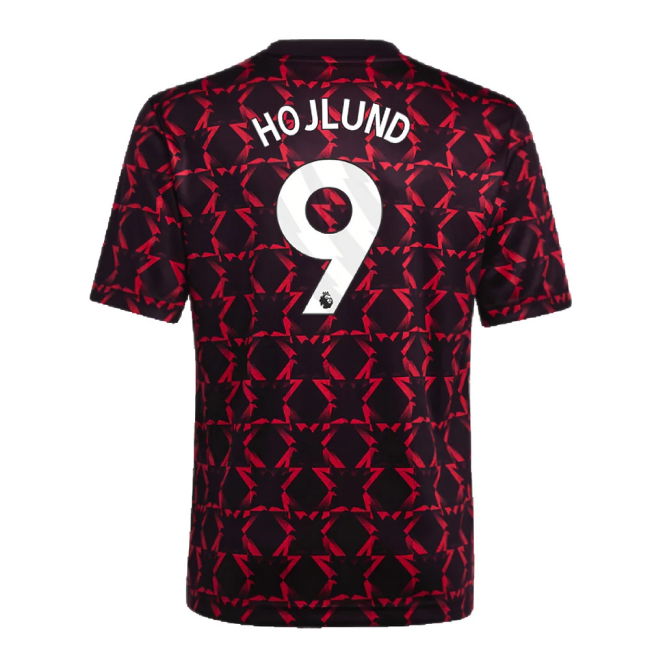 2024-2025 Man Utd Pre-Match Shirt (Black) - Kids (Hojlund 9)