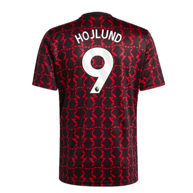 2024-2025 Man Utd Pre-Match Shirt (Black) (Hojlund 9)