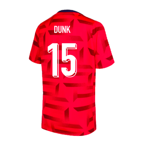 2024-2025 England Dri-FIT Pre-Match Shirt (Red) (Dunk 15)