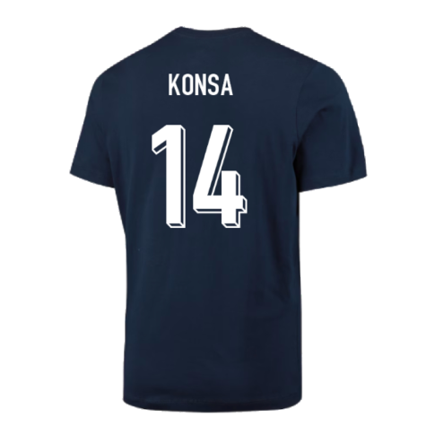 2024-2025 England Football T-Shirt (Navy) (Konsa 14)