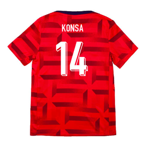 2024-2025 England Academy Pro Pre-Match Top (Siren Red) - Kids (Konsa 14)