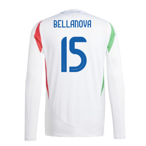 2024-2025 Italy Authentic Long Sleeve Away Shirt (BELLANOVA 15)