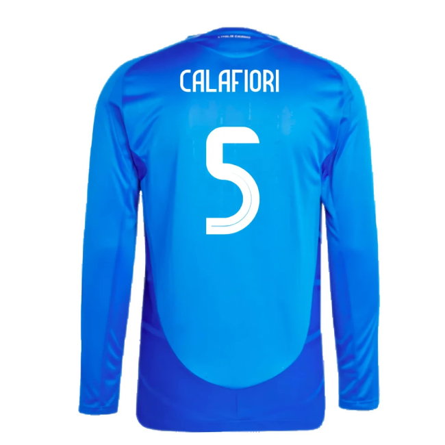 2024-2025 Italy Authentic Long Sleeve Home Shirt (CALAFIORI 5)