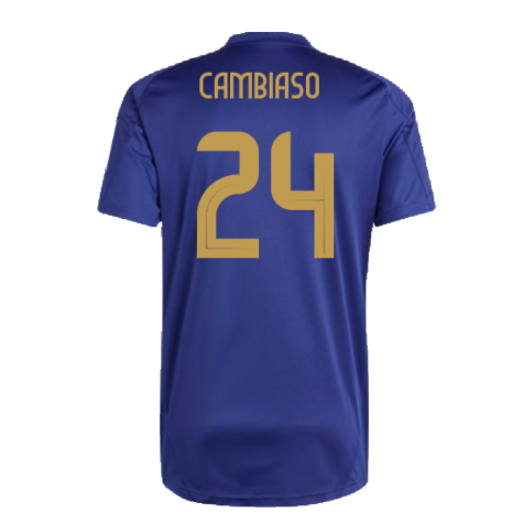 2024-2025 Italy Training Jersey (Navy) (CAMBIASO 24)