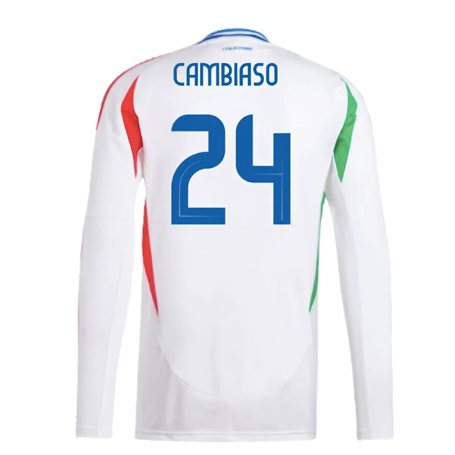 2024-2025 Italy Long Sleeve Away Shirt (CAMBIASO 24)