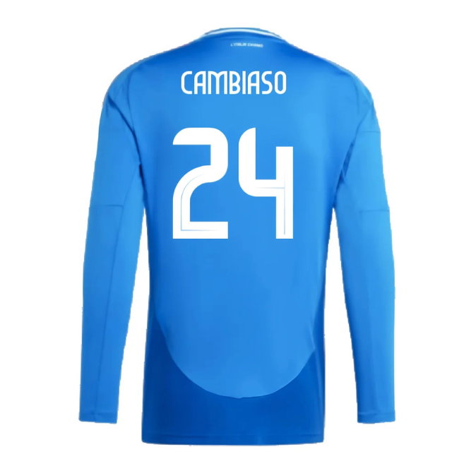 2024-2025 Italy Long Sleeve Home Shirt (CAMBIASO 24)
