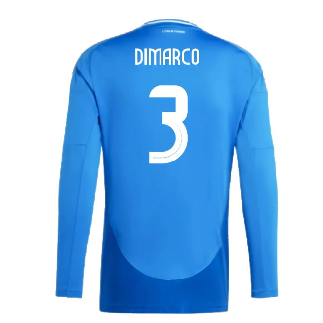 2024-2025 Italy Long Sleeve Home Shirt (DIMARCO 3)