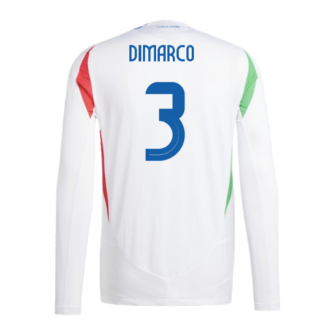 2024-2025 Italy Authentic Long Sleeve Away Shirt (DIMARCO 3)