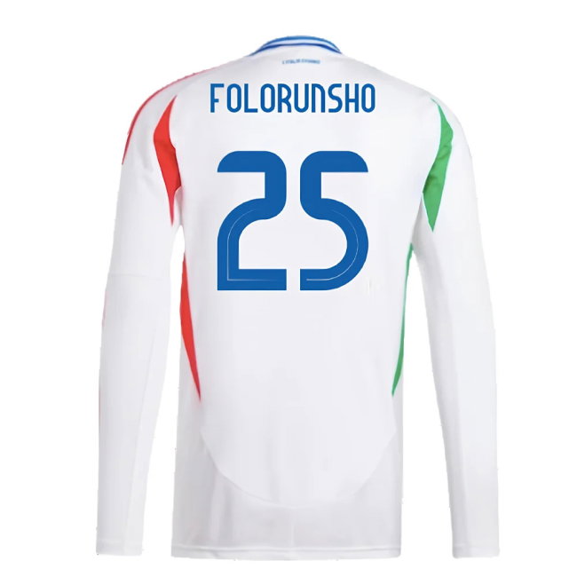 2024-2025 Italy Long Sleeve Away Shirt (FOLORUNSHO 25)