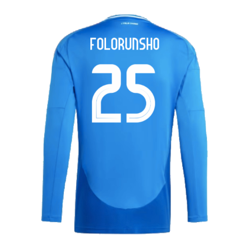2024-2025 Italy Long Sleeve Home Shirt (FOLORUNSHO 25)