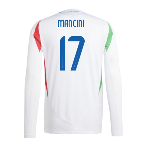 2024-2025 Italy Authentic Long Sleeve Away Shirt (MANCINI 17)