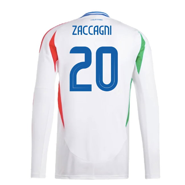 2024-2025 Italy Long Sleeve Away Shirt (ZACCAGNI 20)