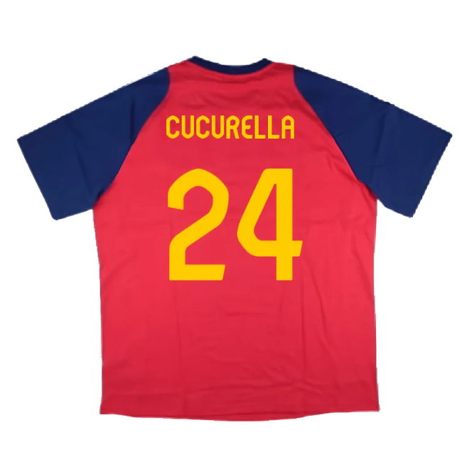 2024-2025 Spain Training Tee (Red) (Cucurella 24)