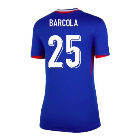 2024-2025 France Home Shirt (Womens) (Barcola 25)