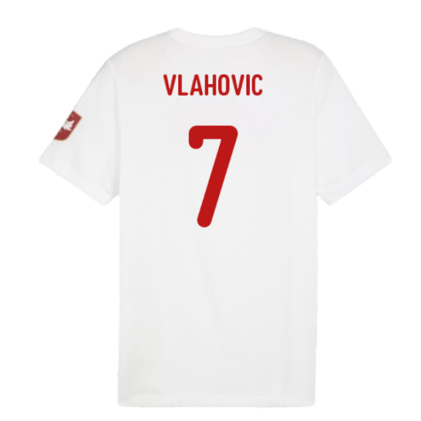 2024-2025 Serbia FtblIcons Tee (White) (Vlahovic 7)
