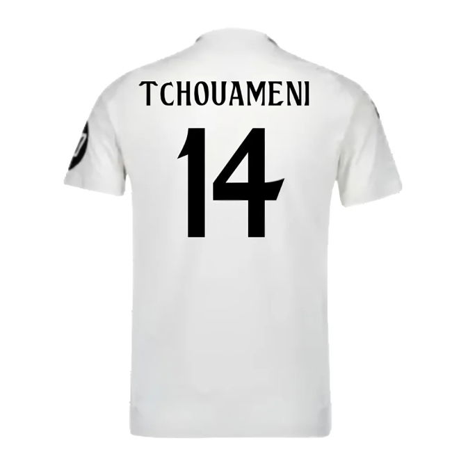 2024-2025 Real Madrid Authentic Home Shirt (Tchouameni 14)