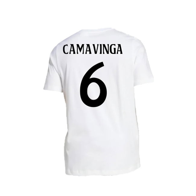 2024-2025 Real Madrid DNA Graphic Tee (White) (Camavinga 6)