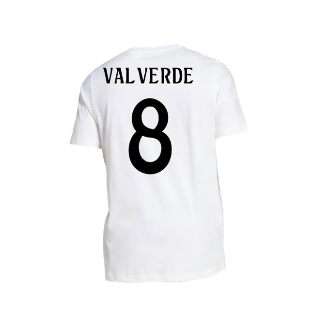 2024-2025 Real Madrid DNA Graphic Tee (White) (Valverde 8)