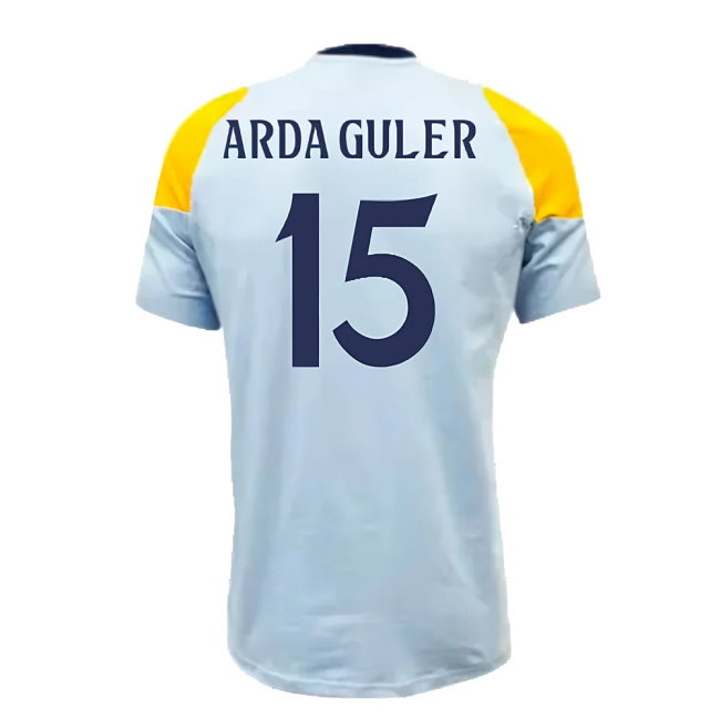 2024-2025 Real Madrid Training Tee (Glow Blue) (Arda Guler 15)