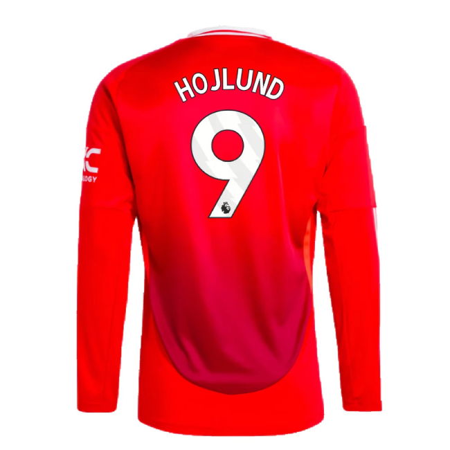 2024-2025 Man Utd Long Sleeve Home Shirt (Hojlund 9)