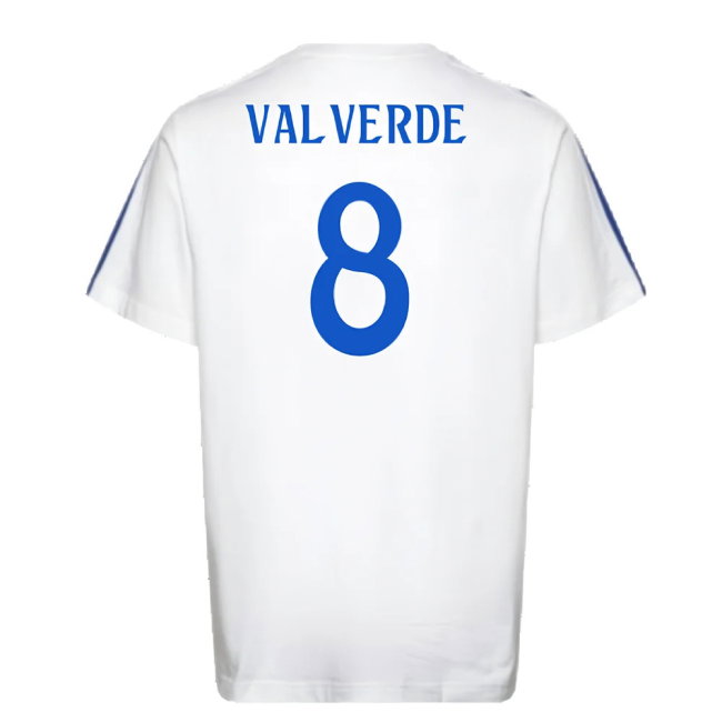 2024-2025 Real Madrid DNA Tee (White) (Valverde 8)
