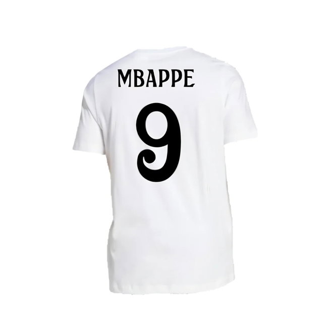 2024-2025 Real Madrid DNA Graphic Tee (White) (Mbappe 9)